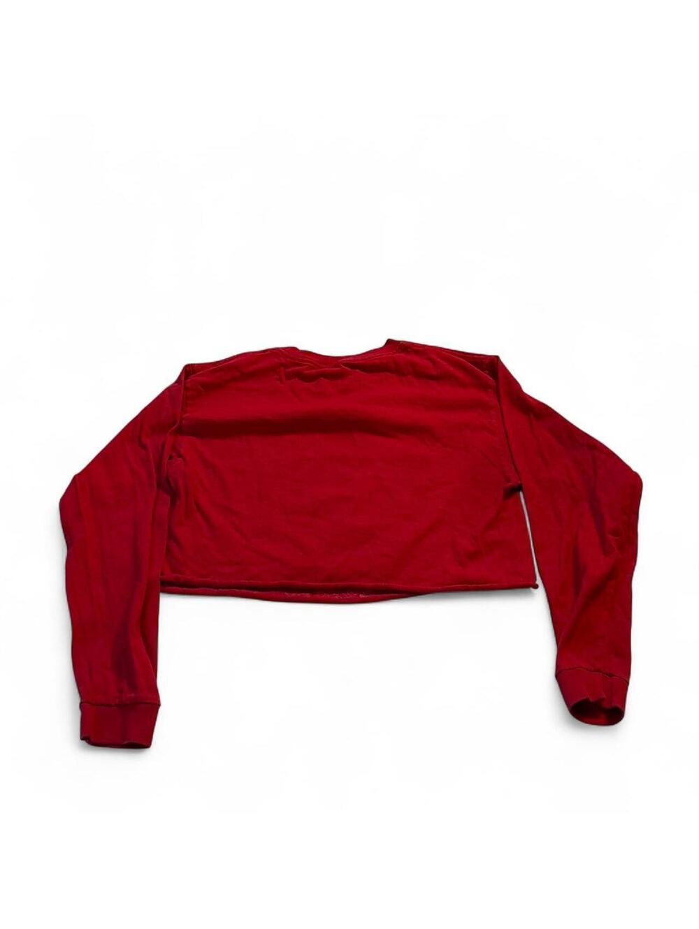 Authentic Selena Gomez cropped red long sleeve shirt Size M - Picture 6 of 6